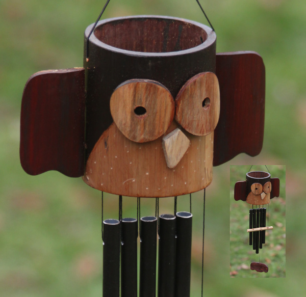 Owl Round 16 Wind Chime